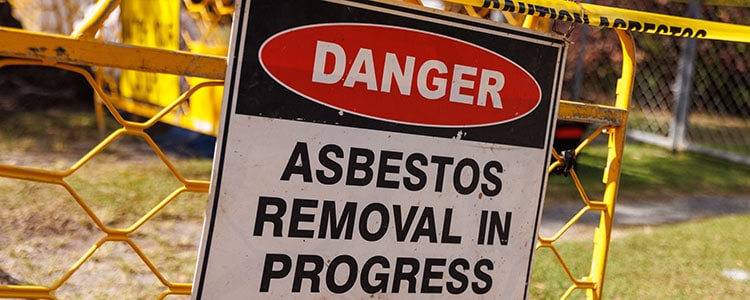 asbestos removal warning